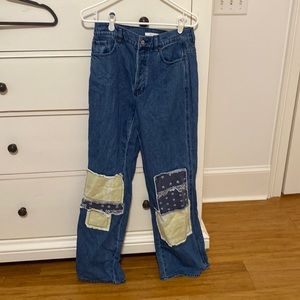 Patched pattern pac sun jeans